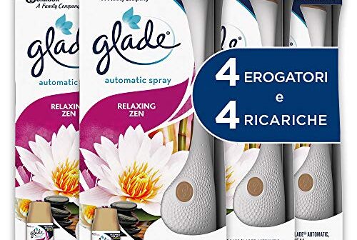 Glade Automatic Spray Base con Ricarica Fragranza Relaxing Zen, Confezione  da 1 Erogatore + 1 Ricarica 269ml : : Casa e cucina